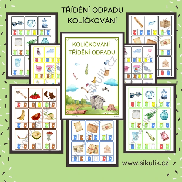 Třídění odpadů kolíčkování