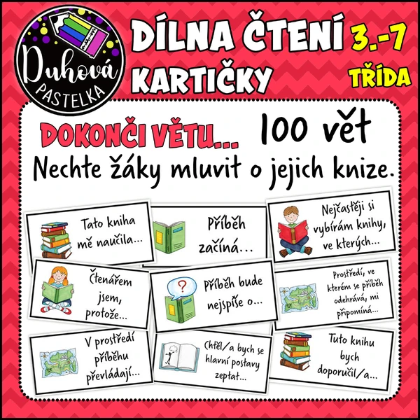 DÍLNA ČTENÍ - kartičky