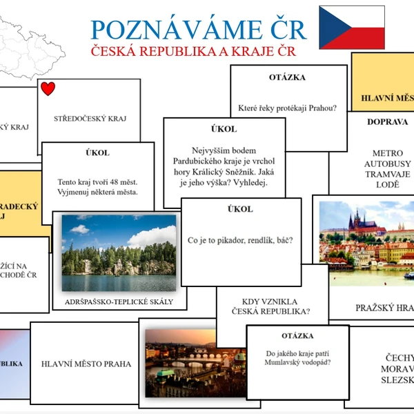 KRAJE ČR + ČESKÁ REPUBLIKA