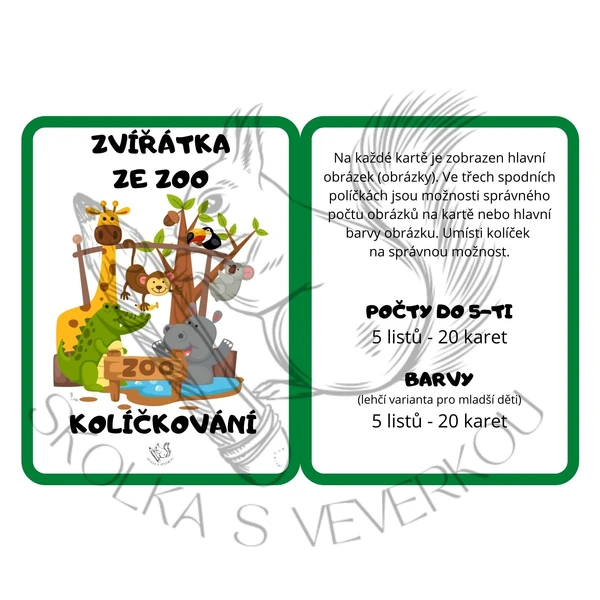 V ZOOLOGICKÉ ZAHRADĚ - kolíčkování