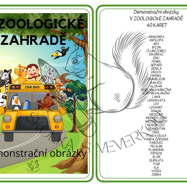 V ZOOLOGICKÉ ZAHRADĚ - demonstrační obrázky