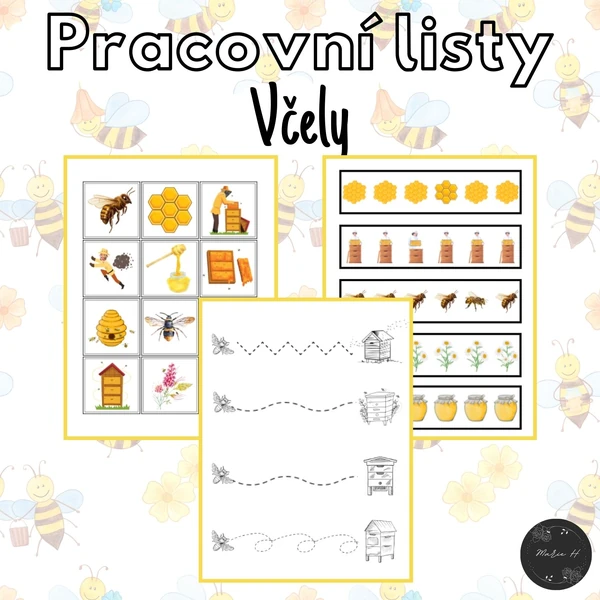 Včely, pracovní listy