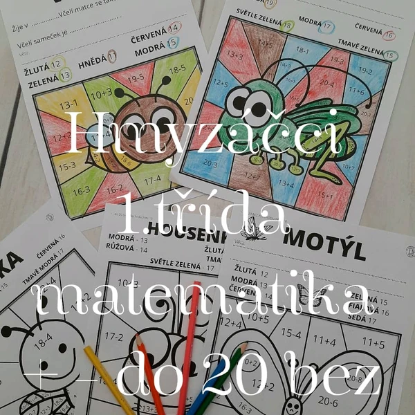 Hmyzáčci - vykreslovačky  1. třída matematika