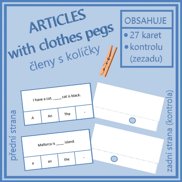 Articles with clothes pegs (členy s kolíčky) 