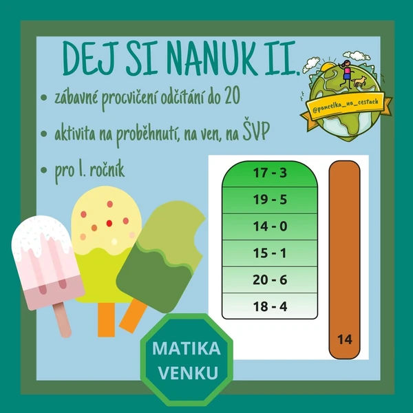 Dej si nanuk - odčítání do 20