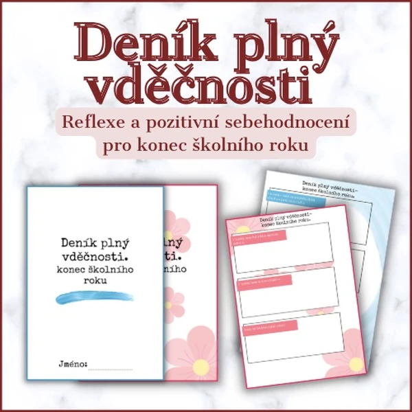 Deník plný vděčnosti | Aktivita na konec školního roku