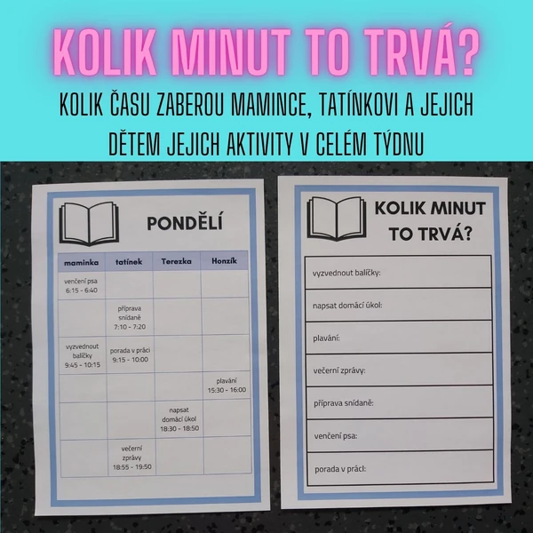 Kolik minut to trvá? - Aktivity členů rodiny v celém týdnu