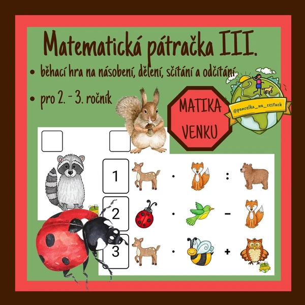 Matematická pátračka III. násobení a dělení do 70