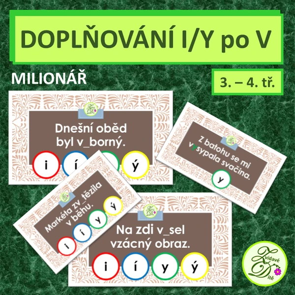 Doplňování i/y po V - milionář
