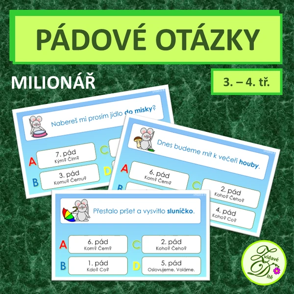 Pádové otázky (milionář)