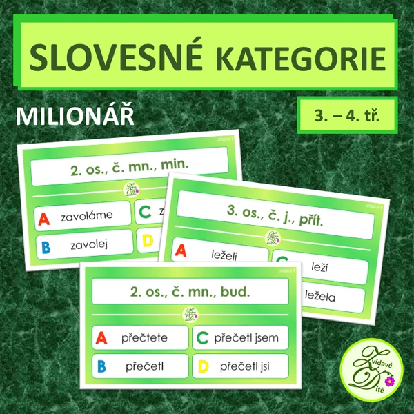 Slovesné kategorie (milionář)