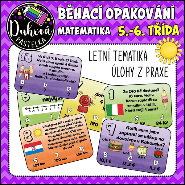Běhací opakování - matematika 5. a 6. třída