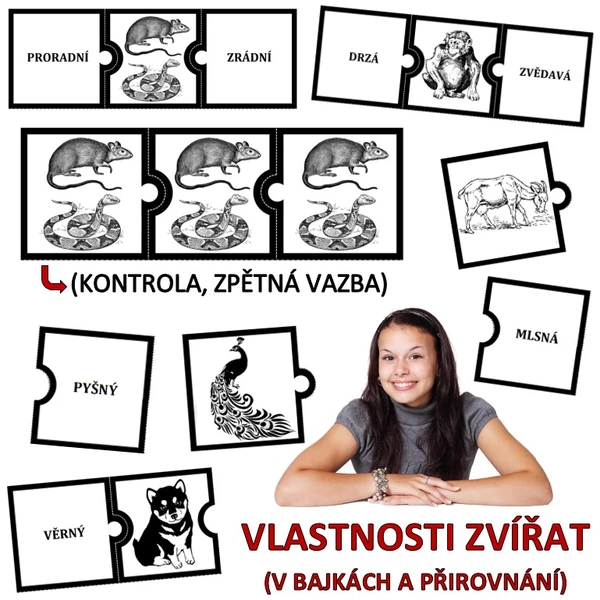Vlastnosti zvířat (v bajkách, přirovnání)