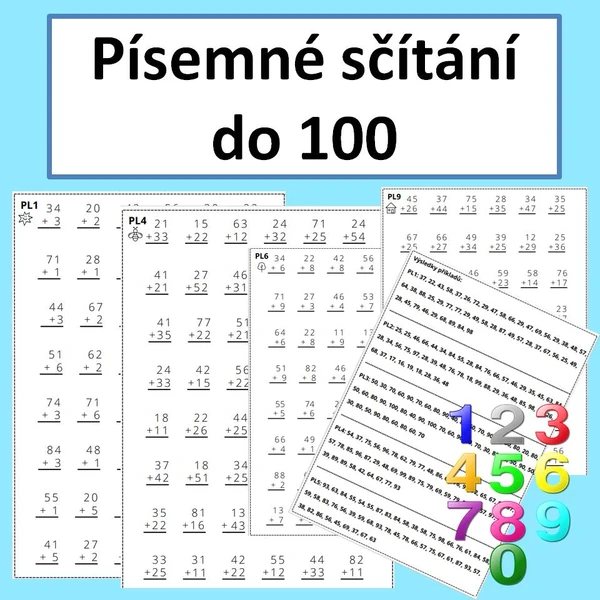 Písemné sčítání do 100