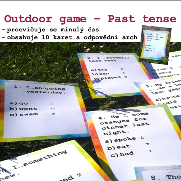Outdoor quiz - Past tense (minulý čas)