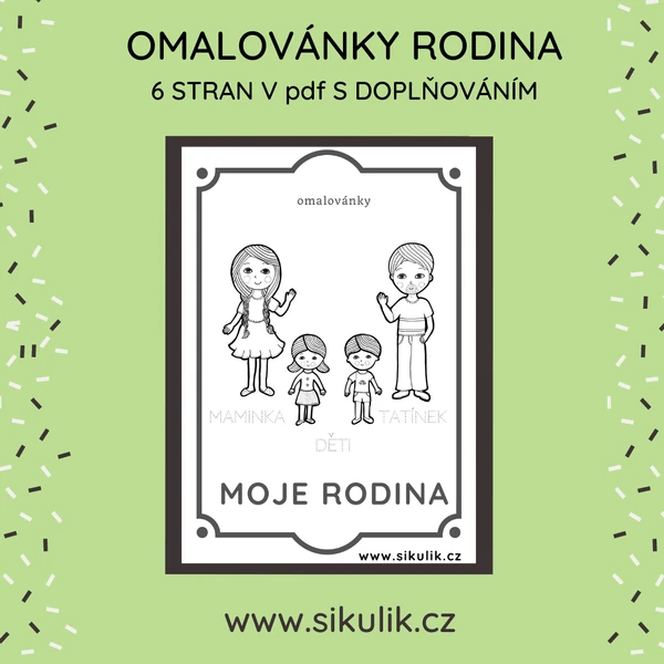 OMALOVÁNKY MOJE RODINA