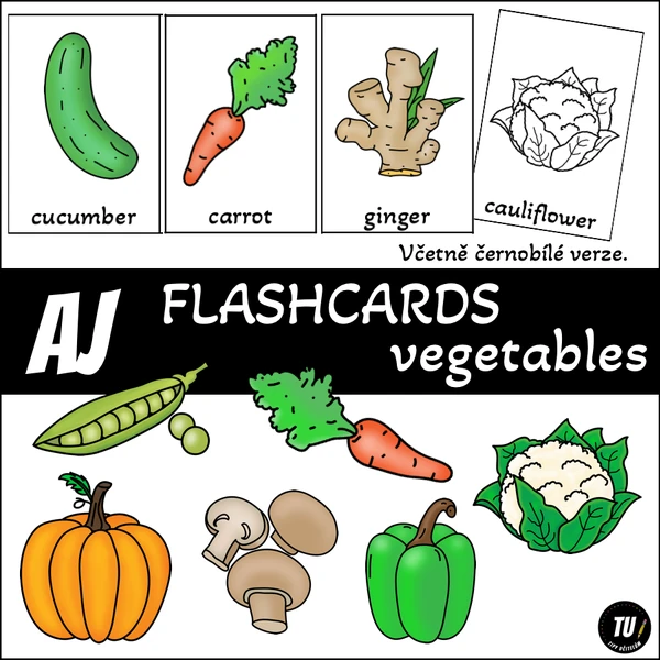 Flashcards - vegetables (zelenina)