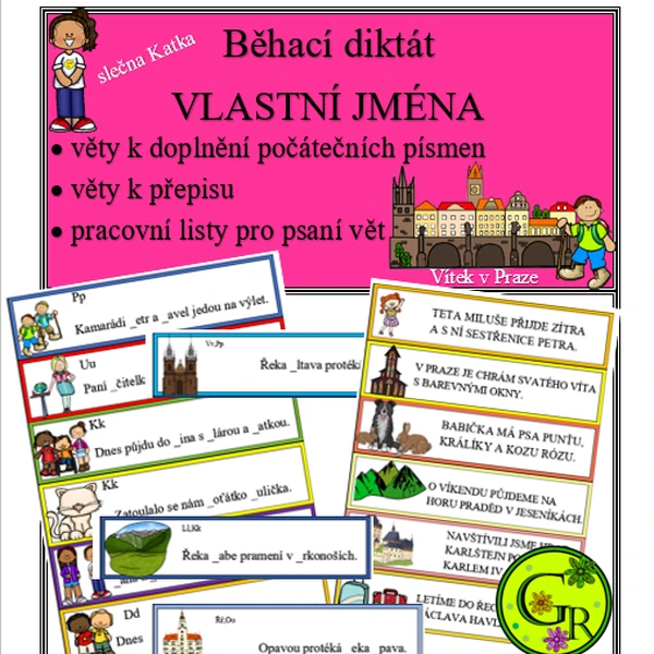 Běhací diktát - VLASTNÍ JMÉNA