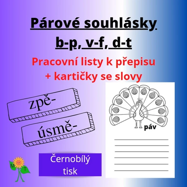 Párové souhlásky b-p, v-f, d-t