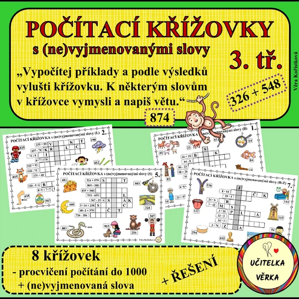 POČÍTACÍ KŘÍŽOVKY - 3. roč.