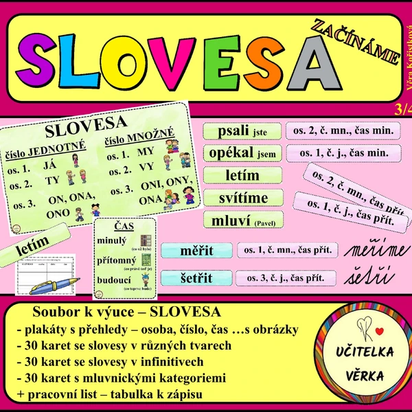 SLOVESA - ZAČÍNÁME - OSOBA, ČÍSLO A ČAS