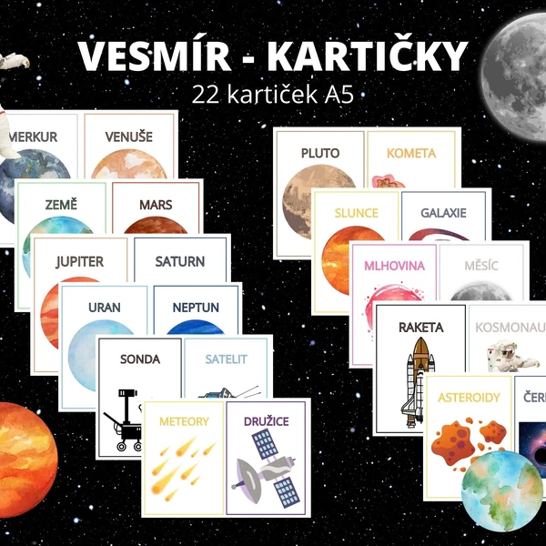 Vesmír - kartičky
