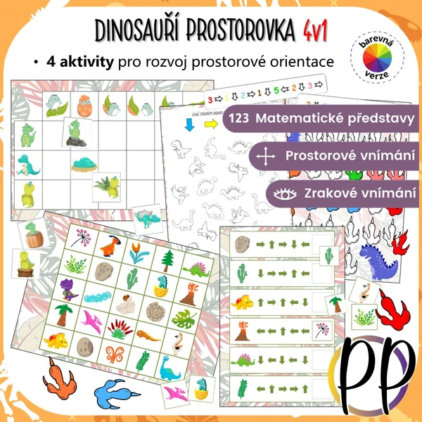 Dinosauří prostorovka 4v1