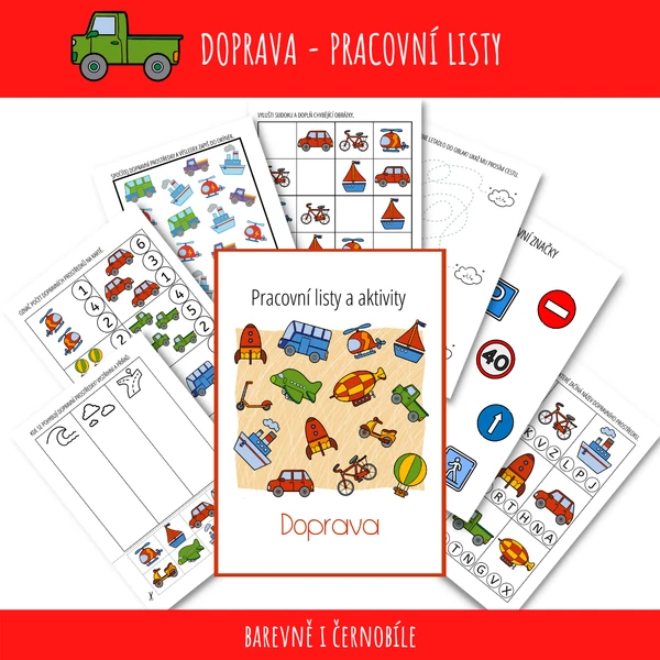 Doprava - pracovní listy