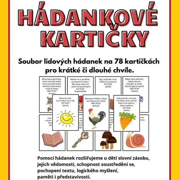 HÁDANKOVÉ KARTIČKY (82 hádanek)