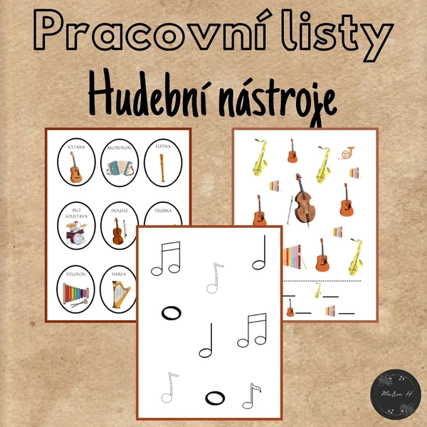 Hudební nástroje, pracovní listy