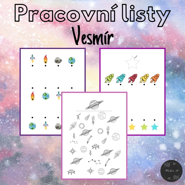 Vesmír, pracovní listy