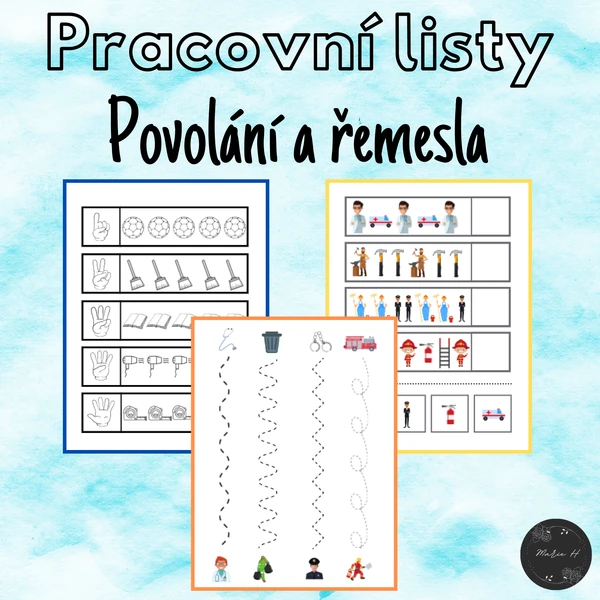 Povolání a řemesla, pracovní listy