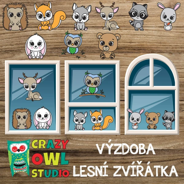 ŠABLONY – lesní zvířátka