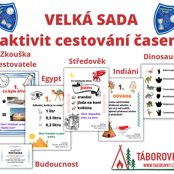 Velká sada aktivit cestování časem
