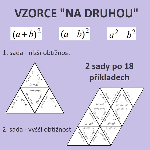 Trimino – Vzorce „na druhou“ (2 úrovně obtížnosti)