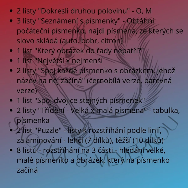 ABECEDA - pracovní listy a činnosti