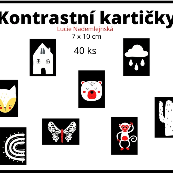 kontrastní kartičky pro miminka
