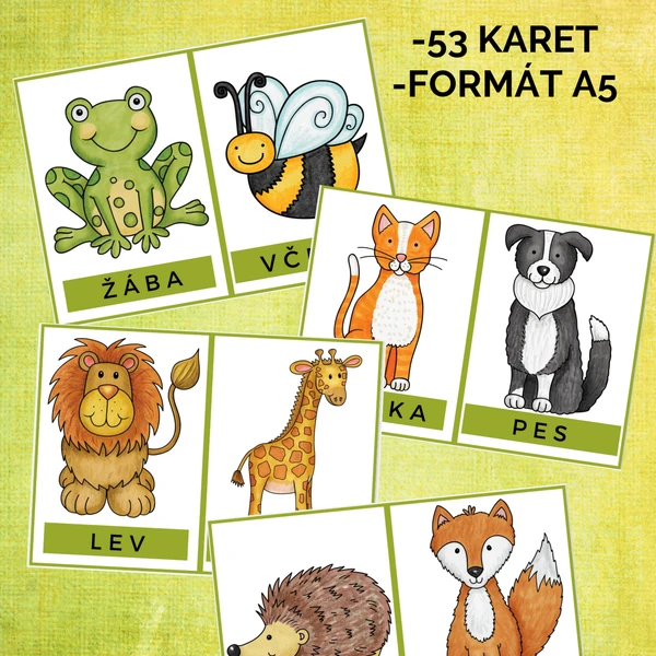 Demonstrační obrázky (komunikační karty) ZVÍŘÁTKA