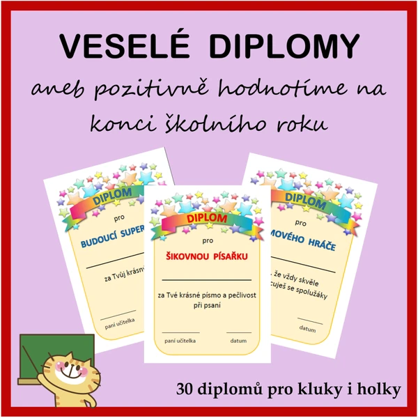 Diplomy - pozitivní hodnocení