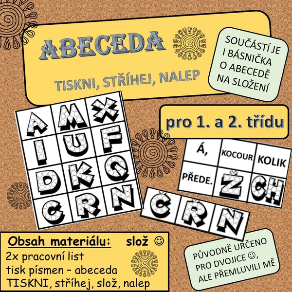 Abeceda - tiskni, stříhej, nalep