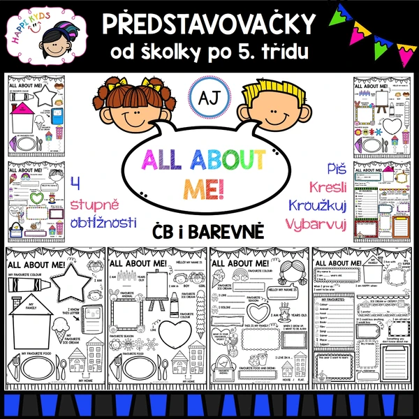 ALL ABOUT ME - představovací pracovní listy