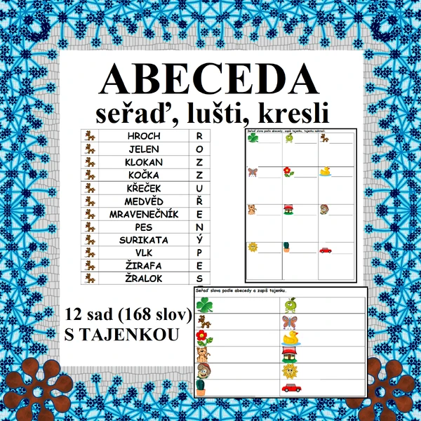 ABECEDA – seřaď slova, vylušti tajenku, nakresli