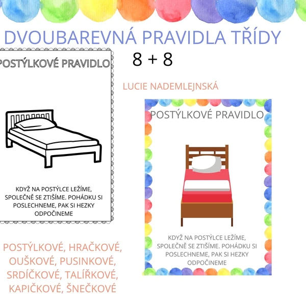 DVOUBAREVNÁ PRAVIDLA TŘÍDY MŠ