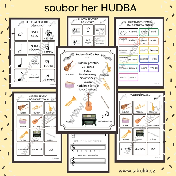 Soubor úkolů a her hudba