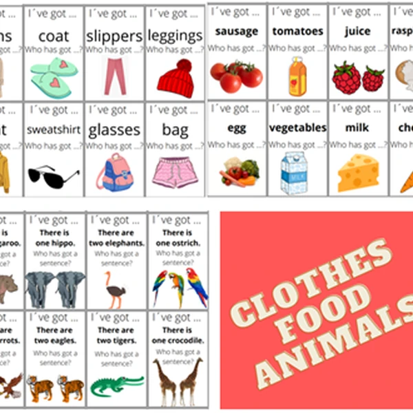 I´ve got ... (Clothes, Food, Animals)