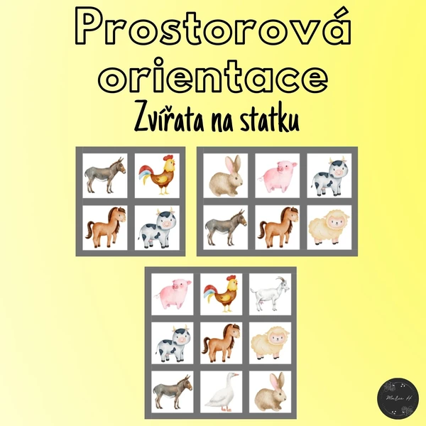Zvířata na statku, prostorová orientace