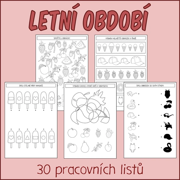 Léto - Pracovní listy