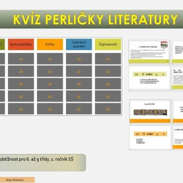 Perličky literatury - kvíz