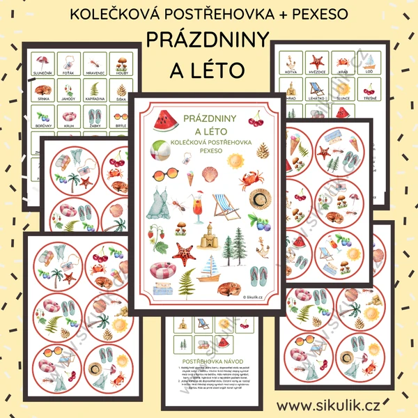 PRÁZDNINY  A LÉTO KOLEČKOVÁ POSTŘEHOVKA PEXESO