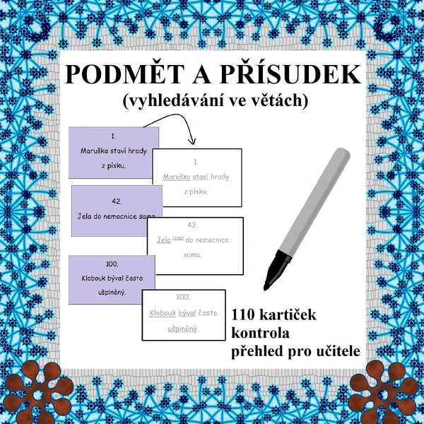 PODMĚT A PŘÍSUDEK - VYHLEDÁVÁNÍ